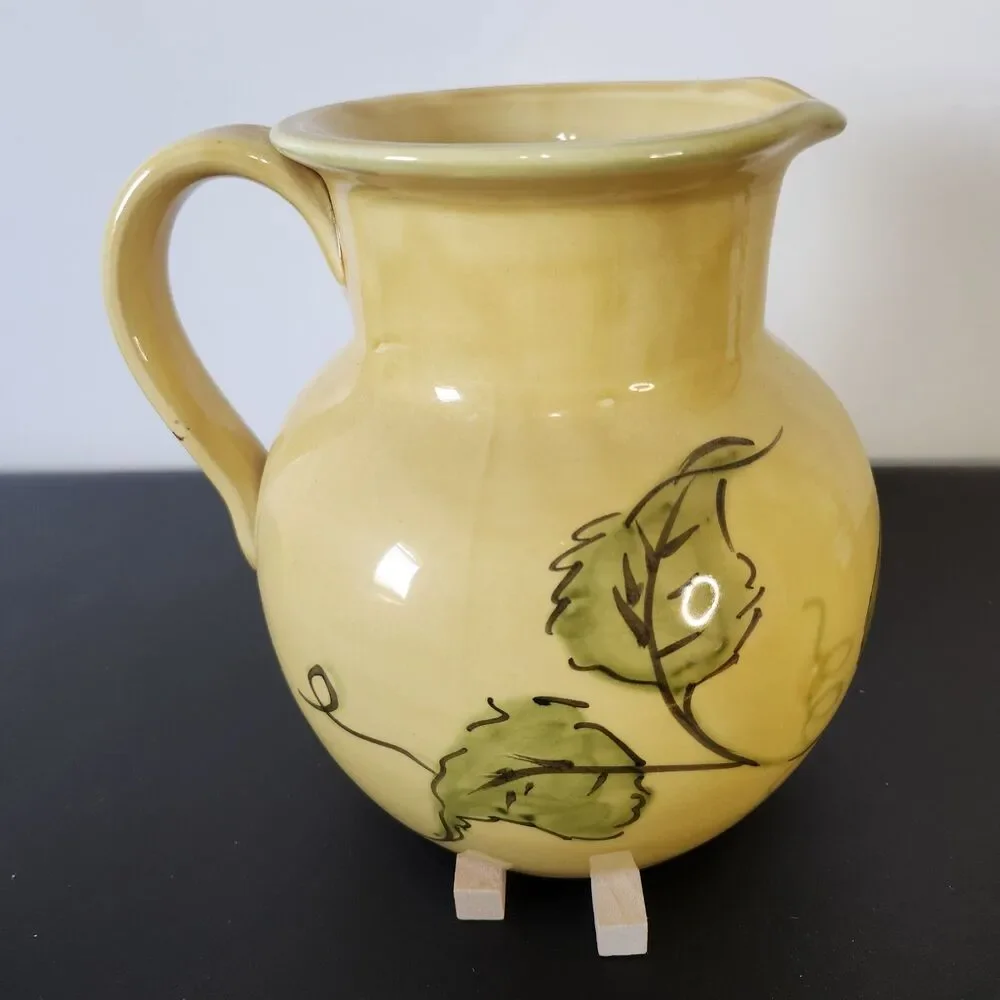 Williams Sonoma Pumpkin Harvest Pitcher Ceramic Made in Italy Fall Thanksgiving